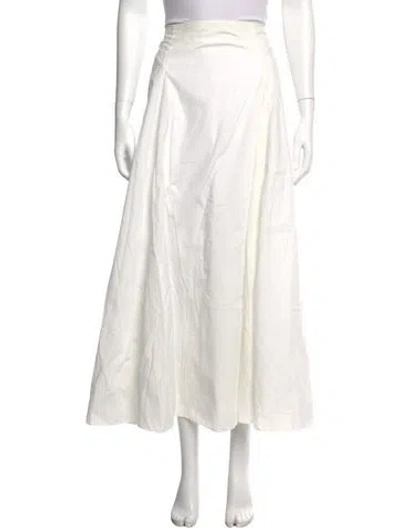 Pre-owned Another Tomorrow Long Skirt W/ Tags In White