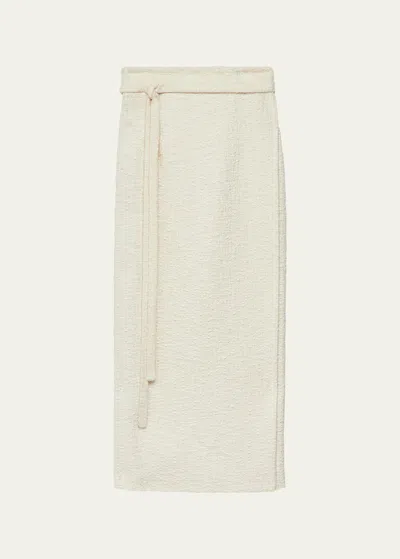 ANOTHER TOMORROW LONG TWEED WRAP SKIRT