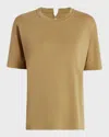 Another Tomorrow Luxe Seamed Lounge Pant In Hazelnut