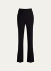 Another Tomorrow Merino Wool Classic Trousers In Black