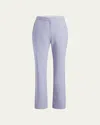 Another Tomorrow Merino Wool Classic Trousers In Blue
