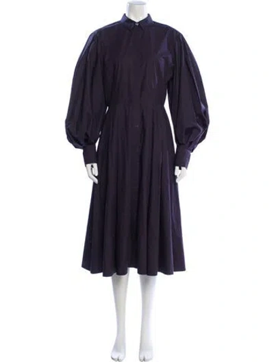 Pre-owned Another Tomorrow Midi Length Dress In Blue