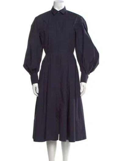 Pre-owned Another Tomorrow Midi Length Dress In Blue