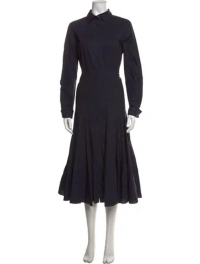 Pre-owned Another Tomorrow Midi Length Dress In Blue