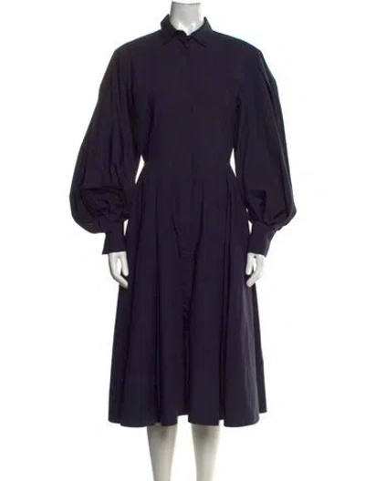 Pre-owned Another Tomorrow Midi Length Dress In Blue