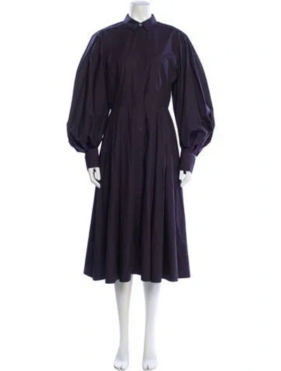 Pre-owned Another Tomorrow Midi Length Dress In Blue