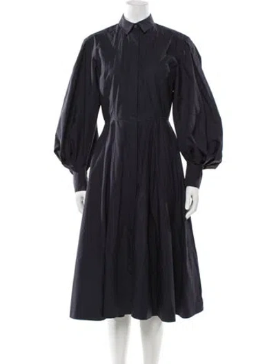 Pre-owned Another Tomorrow Midi Length Dress In Blue