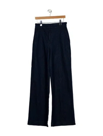 Pre-owned Another Tomorrow Mid-rise Wide Leg Jeans W/ Tags In Blue