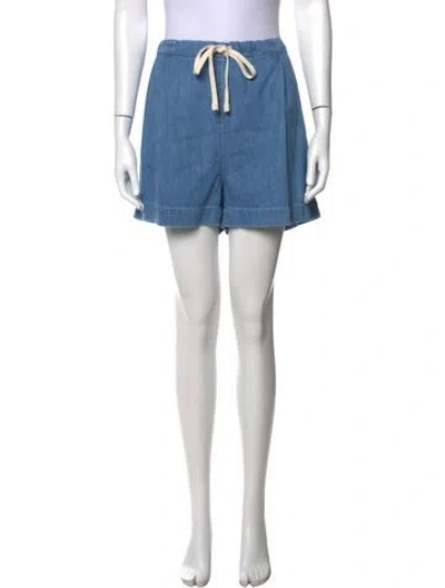Pre-owned Another Tomorrow Mini Shorts In Blue
