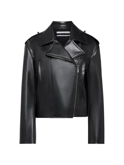 Another Tomorrow Moto Jacket In Black