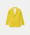 Another Tomorrow Oversized Stretch Wool Blazer In Bright Chartreuse