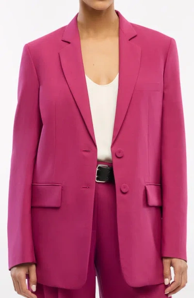 Another Tomorrow Oversized Blazer In Magenta