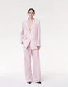 Another Tomorrow Oversized Blazer In Pale Pink