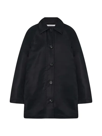 Another Tomorrow Oversized Car Coat In Black