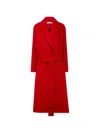Another Tomorrow Oversized Cashmere Wrap Coat In Red
