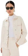 Another Tomorrow Oversized Denim Jacket Ecru In Ecru