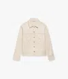 Another Tomorrow Oversized Denim Jacket Ecru In Ecru