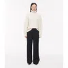 Another Tomorrow Oversized Luxe Turtleneck In Ivory