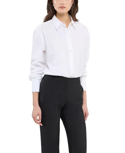 Another Tomorrow Oversized Men's Shirt In White