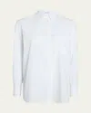 Another Tomorrow Oversized Men's-inspired Shirt In White