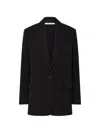 Another Tomorrow Oversized Peak-lapel Blazer In Black