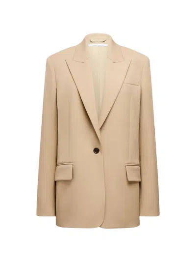 Another Tomorrow Oversized Peak-lapel Blazer In Brown