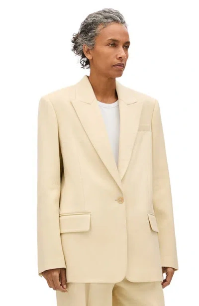 Another Tomorrow Oversized Tailored Jacket In Neutral