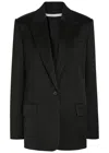 Another Tomorrow Oversized Twill Blazer In Black