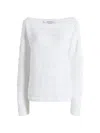 Another Tomorrow Oversized-fit Textured Sweater In White