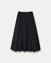 Another Tomorrow Paneled Full Skirt In Black