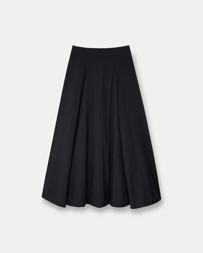 Another Tomorrow Paneled Full Skirt In Black