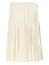 Another Tomorrow Panelled Wrap Skirt In Neutrals