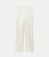 Another Tomorrow Pintuck Trouser In Cream
