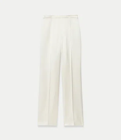 Another Tomorrow Pintuck Trouser In Cream