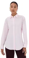 Another Tomorrow Pleat Back Shirt Blush In Pink
