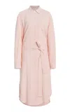 Another Tomorrow Pleat-back Shirt Dress