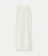 Another Tomorrow Pleated Trouser In Black/off White