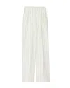 Another Tomorrow Pleated Trouser In White