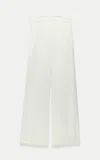 Another Tomorrow Pleated Trouser In White