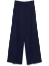 Another Tomorrow Pleated Trousers In Blue