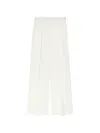 Another Tomorrow Pleated Wide-leg Trousers In White