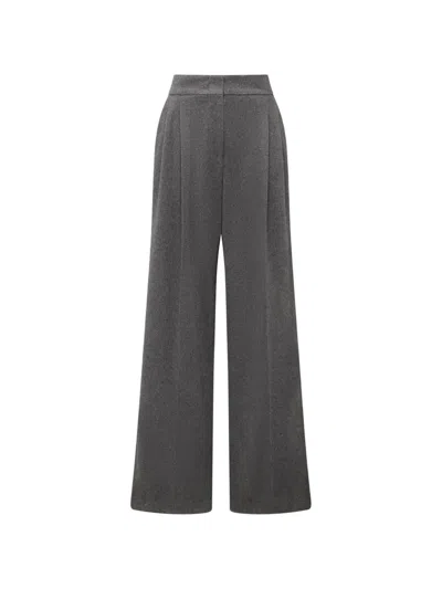 Another Tomorrow Pleated Wide-leg Trousers In Black