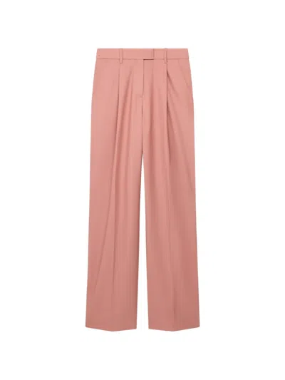 Another Tomorrow Pleated Wide-leg Trousers In Pink