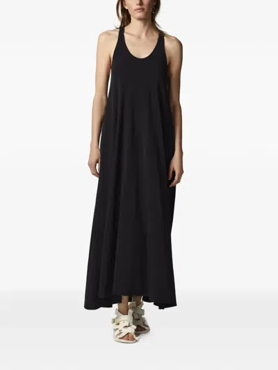 Another Tomorrow Racerback Dress In Black