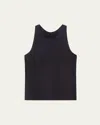 Another Tomorrow Racerback Tank Top In Black