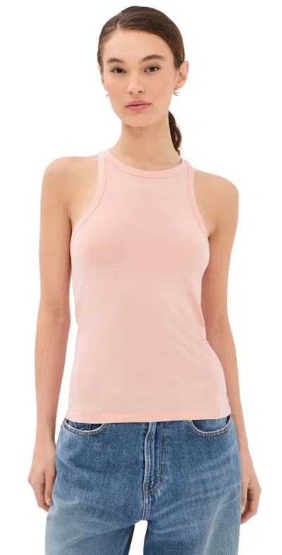 Another Tomorrow Racerback Tank Top Quartz In Pink