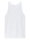 Another Tomorrow Racerback Tank Top In Weiss