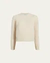 Another Tomorrow Recycled Cashmere Rib Sweater In Orchid