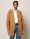 Another Tomorrow Relaxed Cardigan In Camel