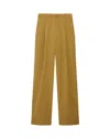 Another Tomorrow Relaxed Wide-leg Pant In Brown